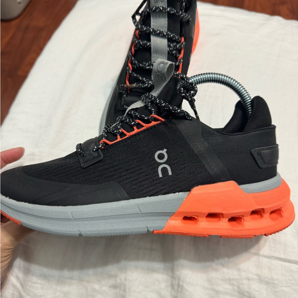 On Running Black and Orange Athletic Shoes, Sz.7 new never used but no box